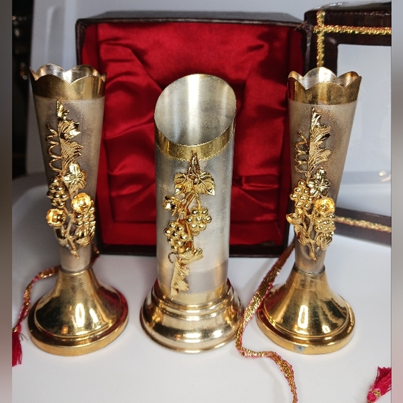 Vintage Set Sterling Silver Decorated Ornate Design Weighted Candlestick Holders - Picture 1 of 16